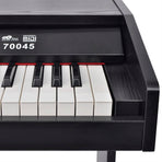 88-Key Digital Piano with Pedals Black Melamine Board