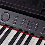 88-Key Digital Piano with Pedals Black Melamine Board - 45-Degree Angle