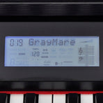 88-Key Digital Piano with Pedals Black Melamine Board