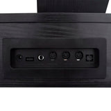 88-Key Digital Piano with Pedals Black Melamine Board - Close-Up Angle
