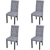 Dining Chairs 4 pcs Light Grey Fabric