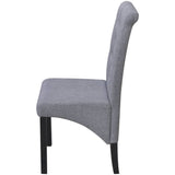 Dining Chairs 4 pcs Light Grey Fabric - Top-Down View