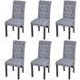 Dining Chairs 6 pcs Light Grey Fabric