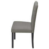 Dining Chairs 6 pcs Grey Fabric - Top-Down View