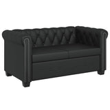 Chesterfield 2-Seater and 3-Seater Artificial Leather Black