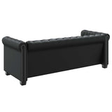 Chesterfield 2-Seater and 3-Seater Artificial Leather Black