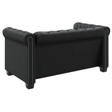 Chesterfield 2-Seater and 3-Seater Artificial Leather Black