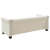Chesterfield 2-Seater and 3-Seater Artificial Leather White - Extra Image