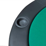 10-Player Foldable Poker Tabletop Green - 45-Degree Angle