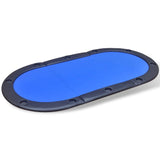 10-Player Foldable Poker Tabletop Blue - Front View