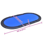 10-Player Foldable Poker Tabletop Blue - Close-Up Angle
