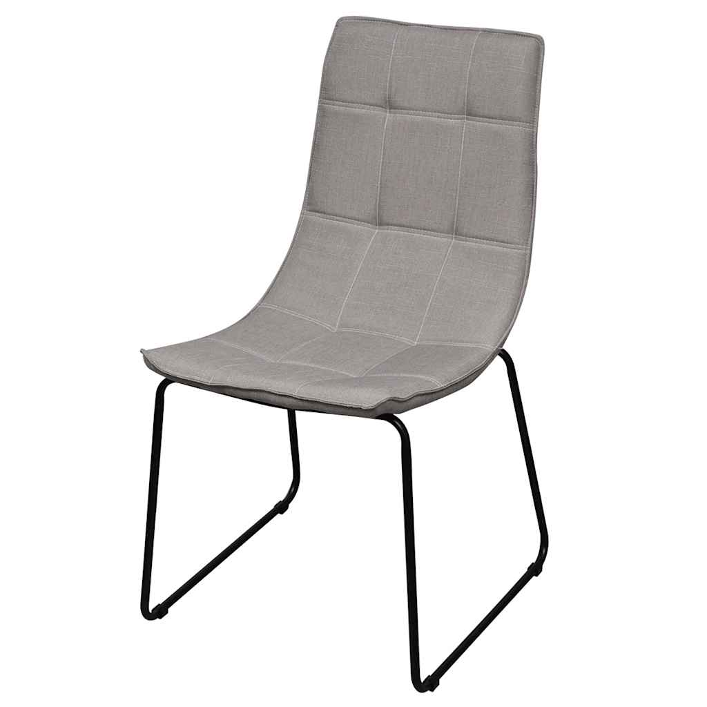 Dining Chairs 6 pcs Light Grey Fabric