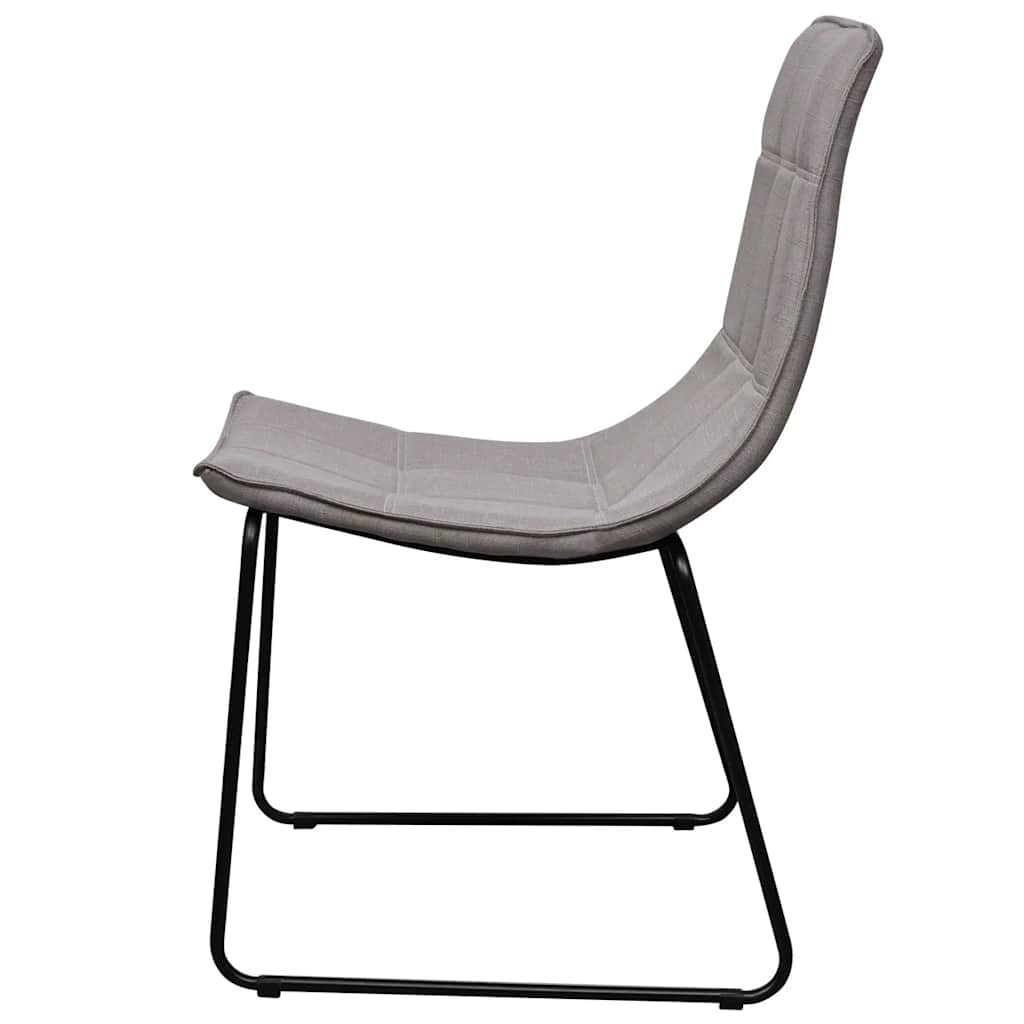 Dining Chairs 6 pcs Light Grey Fabric