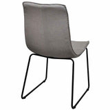 Dining Chairs 6 pcs Light Grey Fabric
