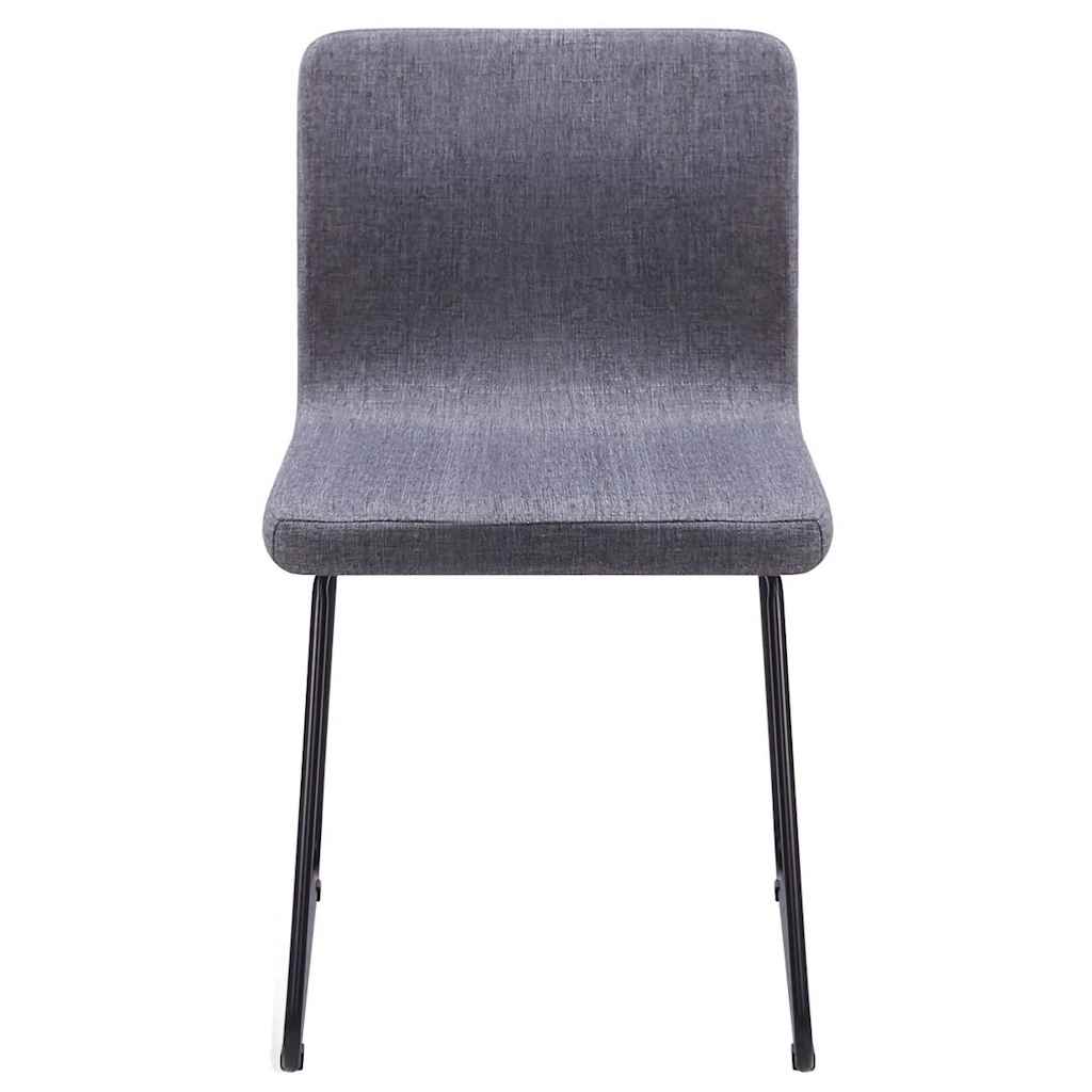 Dining Chairs 6 pcs Dark Grey Fabric