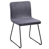 Dining Chairs 6 pcs Dark Grey Fabric