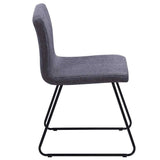 Dining Chairs 6 pcs Dark Grey Fabric