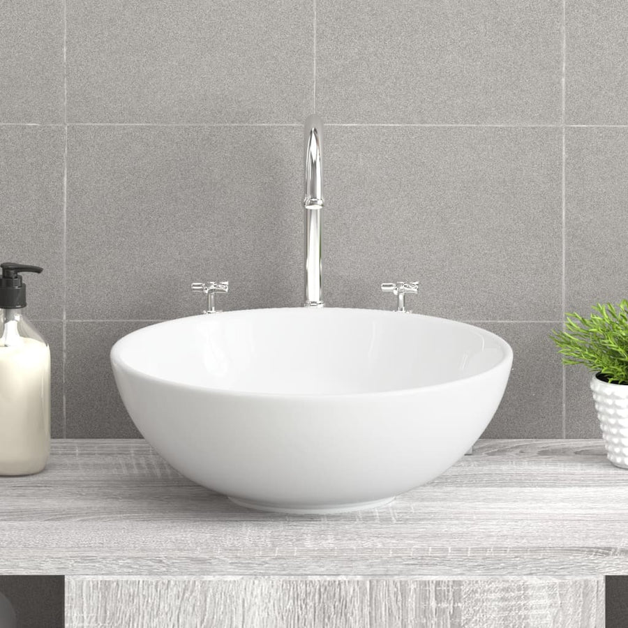Wash Basin White 28x28x10 cm Ceramic