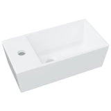 Wash Basin White 48x25x15 cm Ceramic - Front View