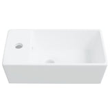 Wash Basin White 48x25x15 cm Ceramic - Top-Down View