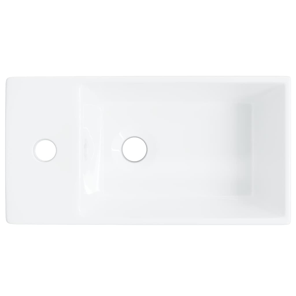 Wash Basin White 48x25x15 cm Ceramic