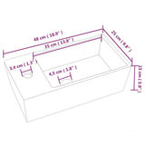 Wash Basin White 48x25x15 cm Ceramic - Low Angle