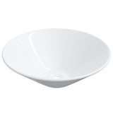 Wash Basins 2 pcs White 42x42x14 cm Ceramic - Front View