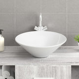 Wash Basins 2 pcs White 42x42x14 cm Ceramic - Side View
