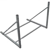 Tyre Rack Silver Steel - Side View