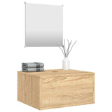 2 Piece Bathroom Furniture Set Oak Engineered Wood - Side View