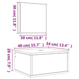 2 Piece Bathroom Furniture Set Oak Engineered Wood