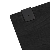 7 Piece Bathroom Furniture Set Black Engineered Wood - 45-Degree Angle