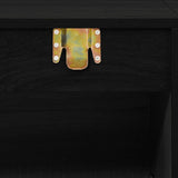 7 Piece Bathroom Furniture Set Black Engineered Wood - Close-Up Angle