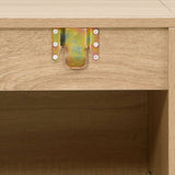 5 Piece Bathroom Furniture Set Oak Engineered Wood - Low Angle