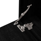 6 Piece Bathroom Furniture Set Black Engineered Wood - Rear View