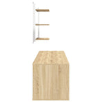 6 Piece Bathroom Furniture Set Oak Engineered Wood