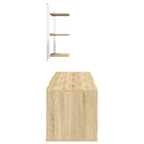 6 Piece Bathroom Furniture Set Oak Engineered Wood - 45-Degree Angle