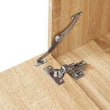 6 Piece Bathroom Furniture Set Oak Engineered Wood - Rear View