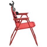 3 Piece Kids' Garden Bistro Set with Parasol Red - Low Angle