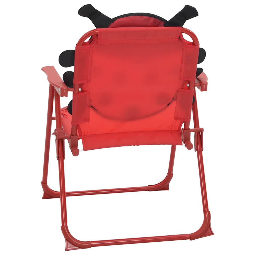 3 Piece Kids' Garden Bistro Set with Parasol Red