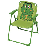 3 Piece Kids' Garden Bistro Set with Parasol Green - Top-Down View