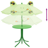 3 Piece Kids' Garden Bistro Set with Parasol Green
