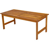 4 Piece Garden Lounge Set with Cushions Solid Acacia Wood - Side View