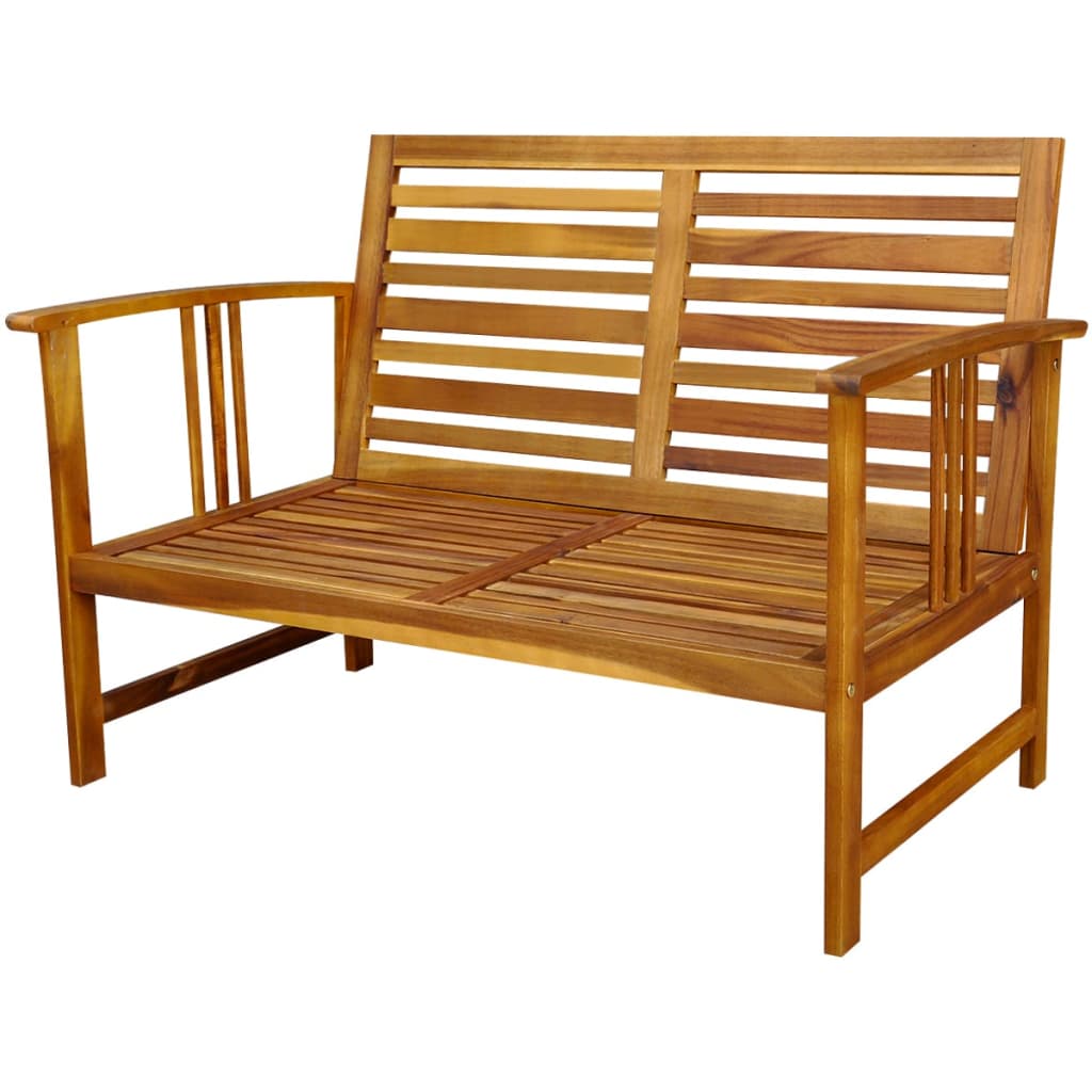 4 Piece Garden Lounge Set with Cushions Solid Acacia Wood