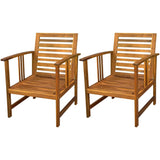 4 Piece Garden Lounge Set with Cushions Solid Acacia Wood
