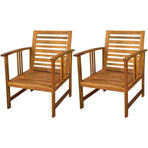 4 Piece Garden Lounge Set with Cushions Solid Acacia Wood