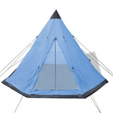 4-person Tent Blue - Side View