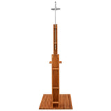 Outdoor Shower Eucalyptus Wood and Steel - Top-Down View