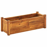 Garden Raised Bed Acacia Wood 76x27.6x25 cm - Front View