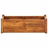 Garden Raised Bed Acacia Wood 76x27.6x25 cm - Top-Down View